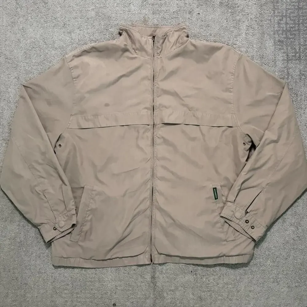 Khaki vintage weatherproof jacket with
